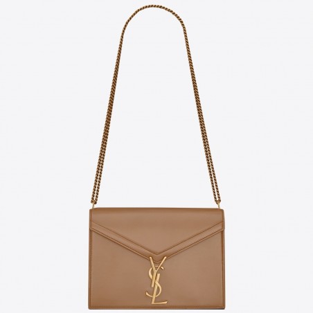 Saint Laurent Camel Cassandra Monogram Clasp Bag 602