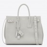 Saint Laurent Small Sac de Jour Souple Bag In White Grained Leather 446