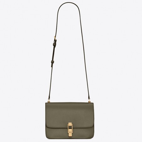 Saint Laurent Carre Satchel Bag In Olive Leather 873