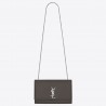 Saint Laurent Medium Kate Bag In Grey Grained Leather 255