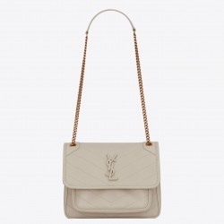 Saint Laurent Niki Baby Bag In White Lambskin 657