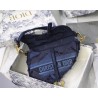 Dior Saddle Bag In Blue Camouflage Canvas 800