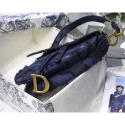 Dior Saddle Bag In Blue Camouflage Canvas 800