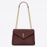 Saint Laurent Loulou Small Bag In Bordeaux Matelasse Leather 699