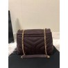 Saint Laurent Loulou Small Bag In Bordeaux Matelasse Leather 699