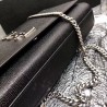Saint Laurent Medium Kate Bag In Black Grained Leather 756