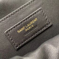 Saint Laurent Monogram All Over Camera Bag In Black Suede 771