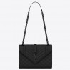 Saint Laurent Medium Envelope All Black Bag 804