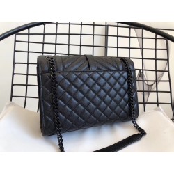 Saint Laurent Medium Envelope All Black Bag 804