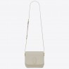 Saint Laurent LE 61 Small Saddle Bag In White Leather 055