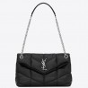 Saint Laurent Loulou Puffer Small Bag In Black Lambskin 097