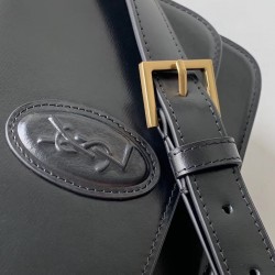 Saint Laurent LE 61 Small Saddle Bag In Black Leather 117