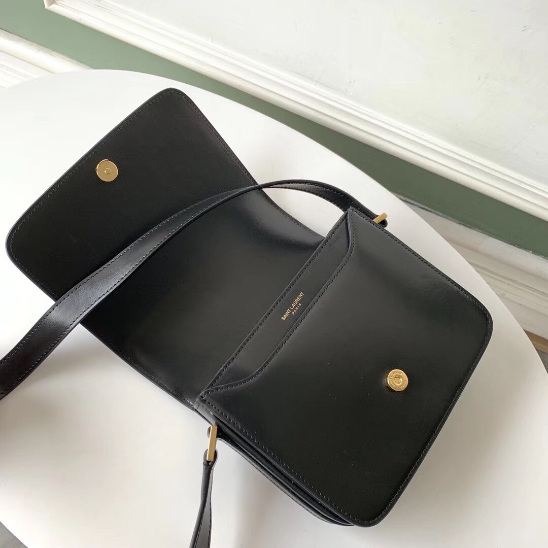 Saint Laurent LE 61 Small Saddle Bag In Black Leather 117