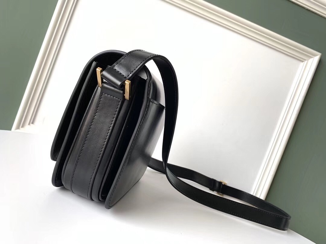 Saint Laurent LE 61 Small Saddle Bag In Black Leather 117