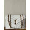 Saint Laurent Loulou Medium Bag In White Matelasse Leather 181