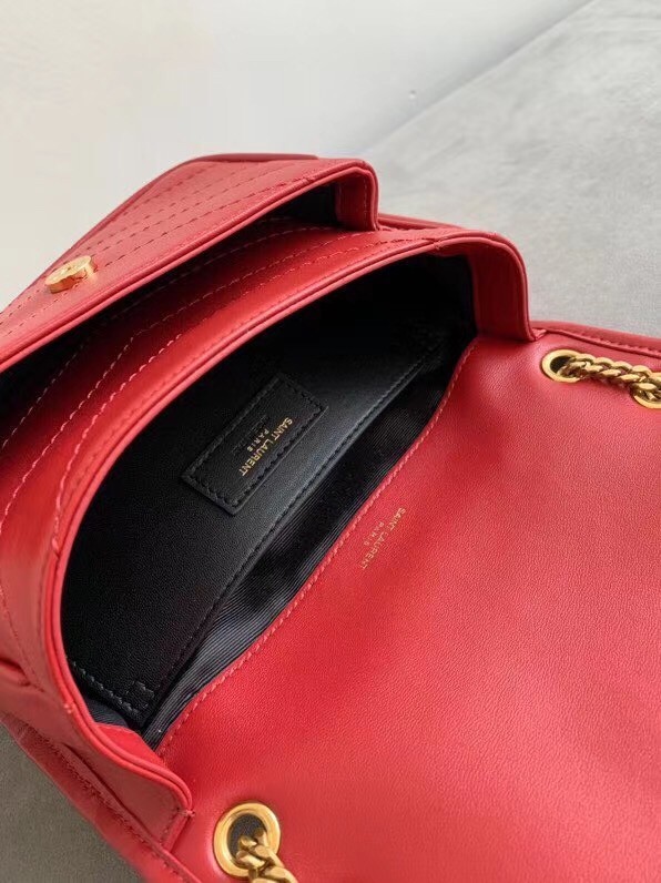 Saint Laurent Niki Baby Bag In Red Lambskin 840