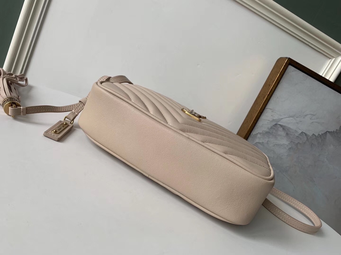 Saint Laurent Lou Camera Bag In Light Pink Leather 895