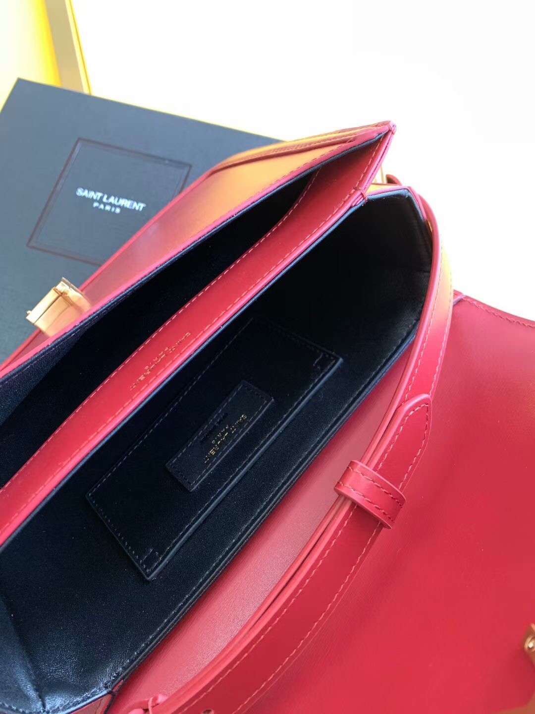 Saint Laurent Solferino Medium Bag In Red Calfskin 885