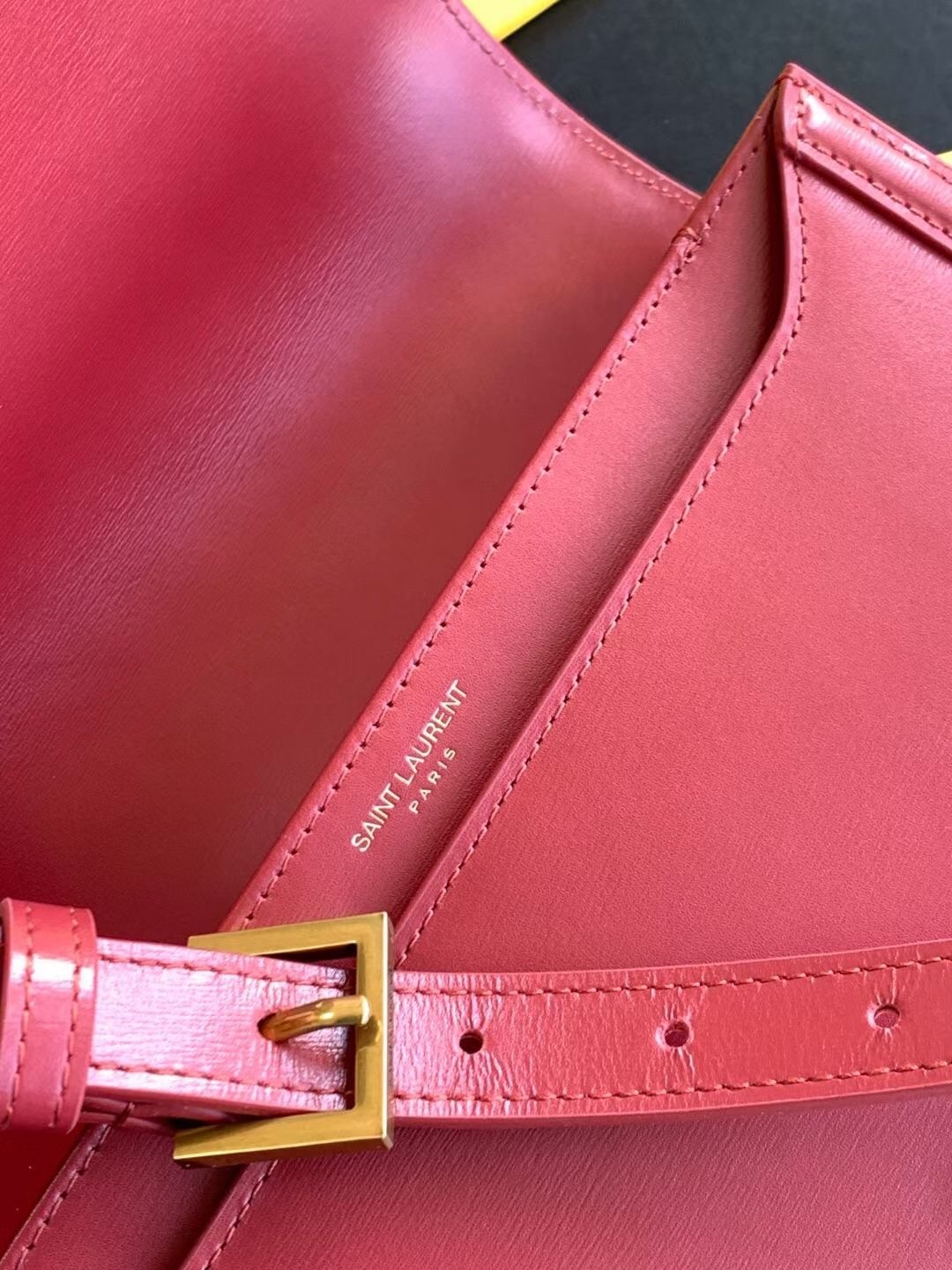 Saint Laurent Solferino Medium Bag In Red Calfskin 885