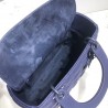 Dior Medium Lady Dior Bag In Indigo Blue Ultra Matte Calfskin 935