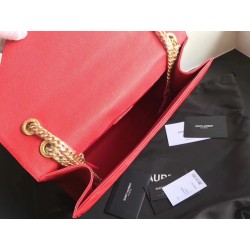 Saint Laurent Envelope Large Bag In Red Quilted Leather 586
