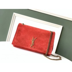 Saint Laurent Kate Medium Reversible Eros Red Bag 639