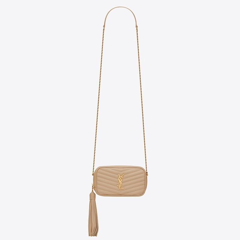 Saint Laurent Lou Mini Bag In Powder Grained Leather 687