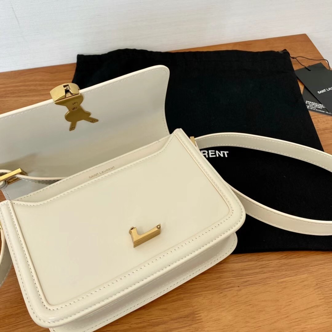 Saint Laurent Solferino Small Bag In White Calfskin 423