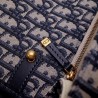 Dior Dioraddict Flap Bag In Blue Oblique Canvas 470