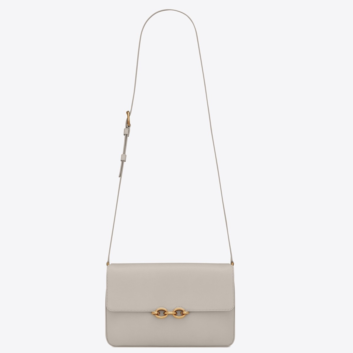 Saint Laurent Le Maillon Bag In White Calfskin 975