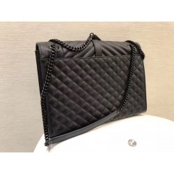 Saint Laurent Large Envelope All Black Bag 001