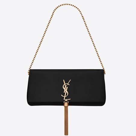 Saint Laurent Kate 99 Shoulder Bag In Black Lambskin 426