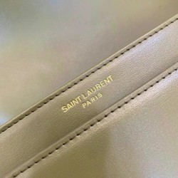 Saint Laurent Solferino Medium Bag In Khaki Calfskin 461