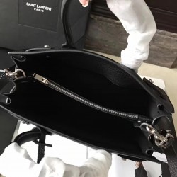 Saint Laurent Baby Sac de Jour Souple Bag In Black Grained Leather 525