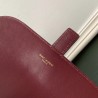 Saint Laurent Monogram All Over Small Satchel In Bordeaux Suede 545