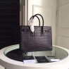 Saint Laurent Small Sac De Jour Bag In Black Crocodile Leather 613