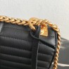 Prada Medium Diagramme Flap Bag In Black Calfskin 863