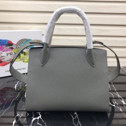 Prada Monochrome Bag In Grey Saffiano Leather 887