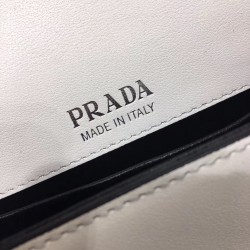 Prada Sidonie Shoulder Bag In Black/White Leather 931