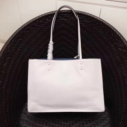 Prada Etiquette Tote Bag In White Calf Leather 141