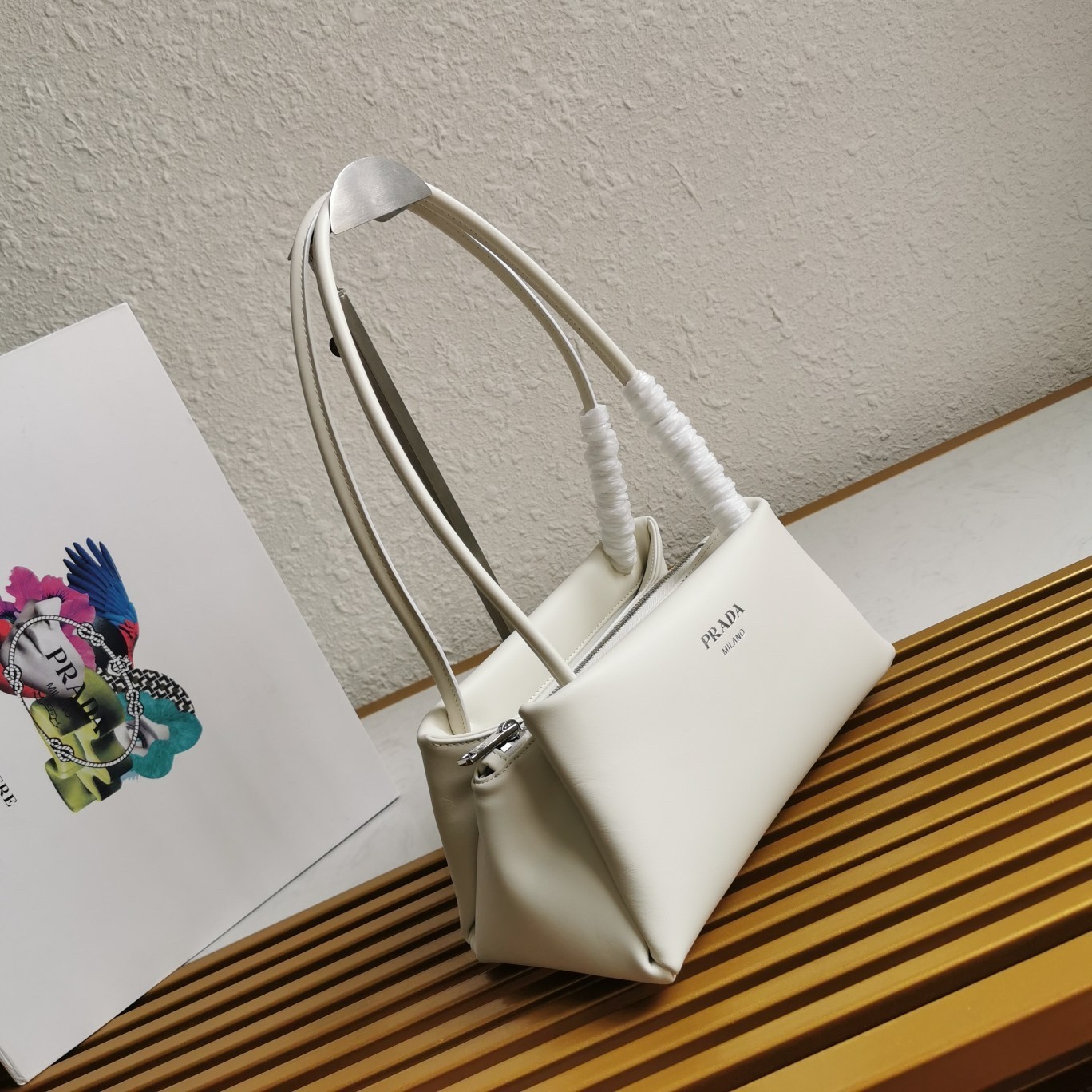 Prada Supernova Small Shoulder Bag In White Leather 251