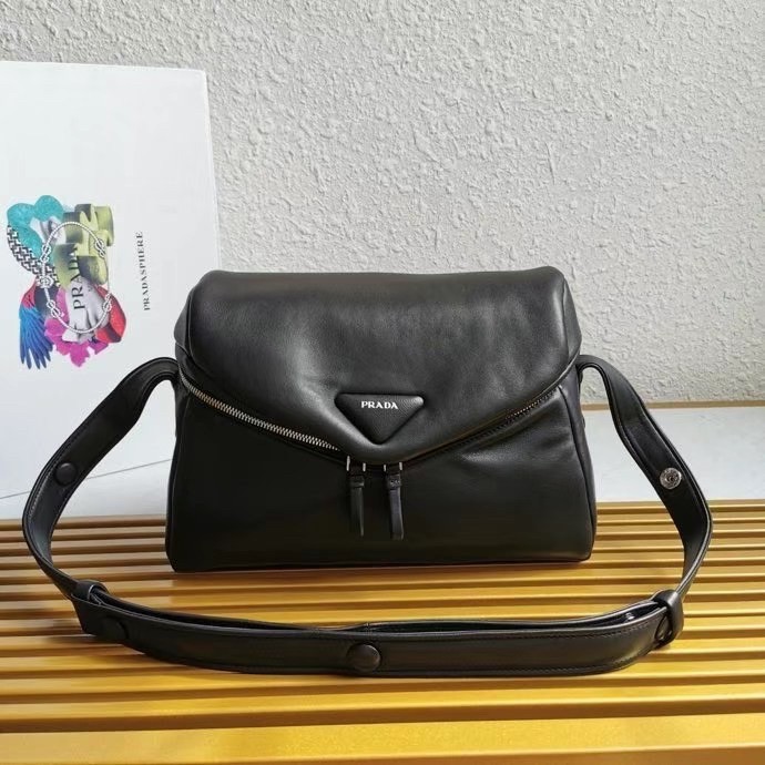 Prada Signaux Bag In Violet Padded Nappa Leather 265