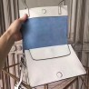 Prada Etiquette Bag In White Calfskin With Metal Stud Trim 040