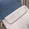 Prada Etiquette Bag In White Calfskin With Metal Stud Trim 040