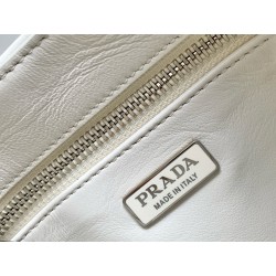 Prada Moon Bag in White Padded Nappa Leather 068