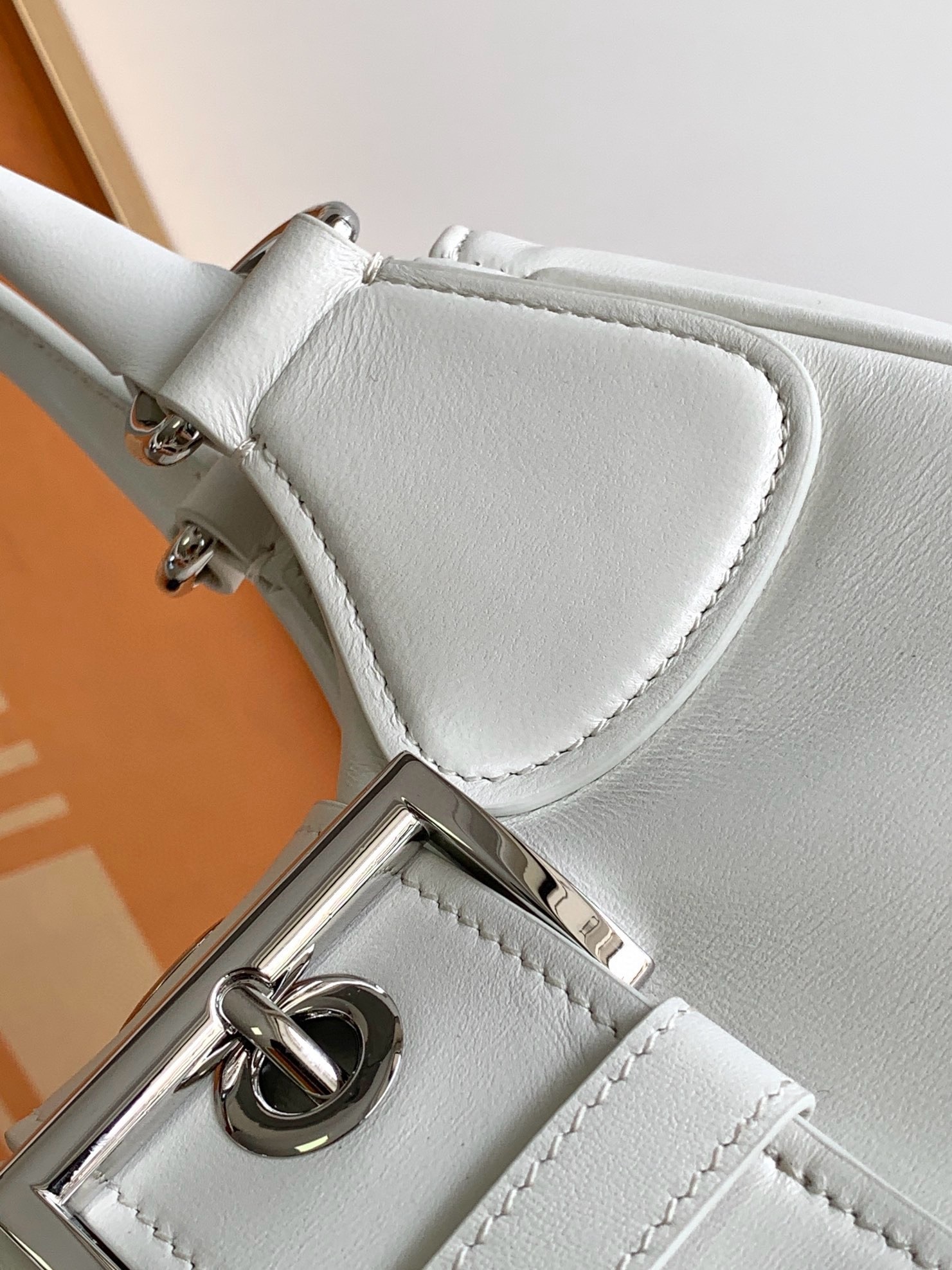 Prada Moon Bag in White Padded Nappa Leather 068