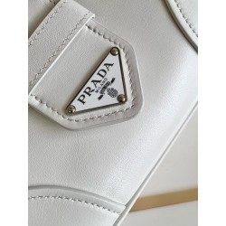 Prada Moon Bag in White Padded Nappa Leather 068