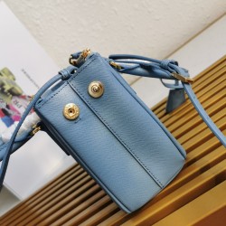 Prada Mini Galleria Bag In Light Blue Saffiano Leather 088