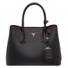 Prada Black Saffiano Double Small Bag 154