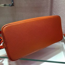 Prada Matinee Tote Bag In Orange Saffiano Leather 224